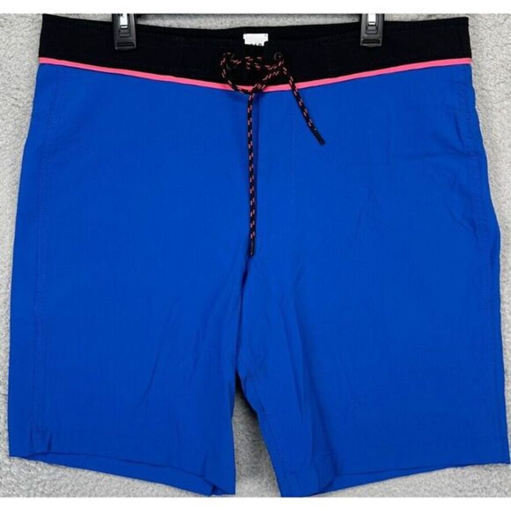 Gap Swim Trunks Mens Large Blue Swimwear Drawstring Pockets Stretch Board Shorts